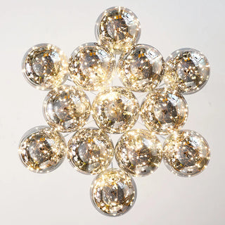 ZOWALA - Mirrored Glass Smoke Grey Living Room Bubble Chandelier Image - 6