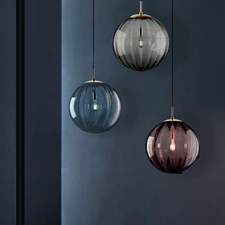 ZOWALA - Modern Multicolor Glass Globe Dining Room Pendant Light Image - 2