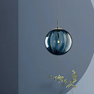 ZOWALA - Modern Multicolor Glass Globe Dining Room Pendant Light Image - 4