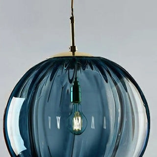 ZOWALA - Modern Multicolor Glass Globe Dining Room Pendant Light Image - 9