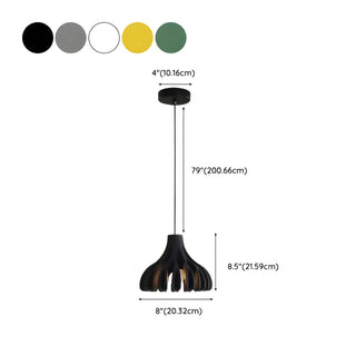 Modern Colorful Dome Resin Pendant Light Dining Room Zawala #size
