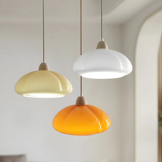 ZOWALA - Modern Mini Orange Glass Dome Dining Room Pendant Light Image - 1