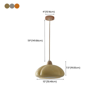 ZOWALA - Modern Mini Orange Glass Dome Dining Room Pendant Light #size