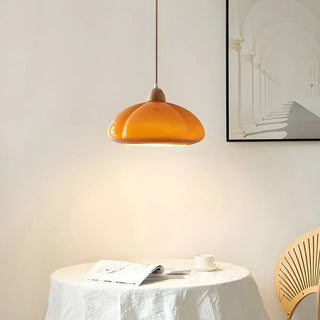 ZOWALA - Modern Mini Orange Glass Dome Dining Room Pendant Light Image - 2