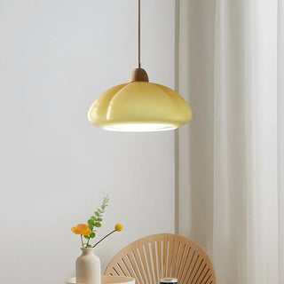 ZOWALA - Modern Mini Orange Glass Dome Dining Room Pendant Light Image - 4