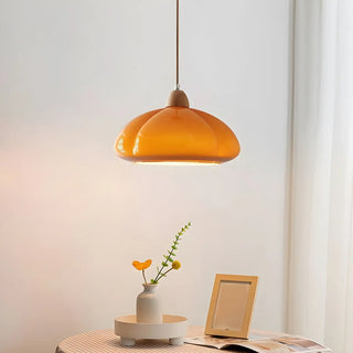 ZOWALA - Modern Mini Orange Glass Dome Dining Room Pendant Light Image - 5