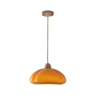 ZOWALA - Modern Mini Orange Glass Dome Dining Room Pendant Light Image - 8
