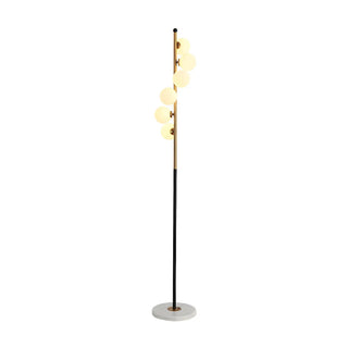 Multi-Light Modern Glass Curved Globe Floor Lamp Zawala Image - 10