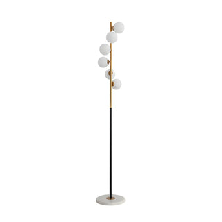 Multi-Light Modern Glass Curved Globe Floor Lamp Zawala Image - 11