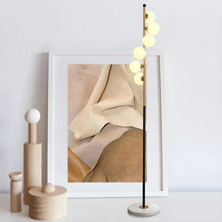 Multi-Light Modern Glass Curved Globe Floor Lamp Zawala Image - 5