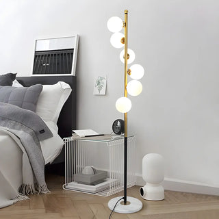 Multi-Light Modern Glass Curved Globe Floor Lamp Zawala Image - 7