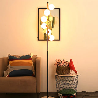 Multi-Light Modern Glass Curved Globe Floor Lamp Zawala Image - 8