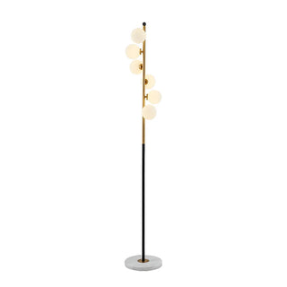Multi-Light Modern Glass Curved Globe Floor Lamp Zawala Image - 9
