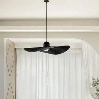Artistic Living Room Circular Black Round Pendant Light Zawala Image - 1