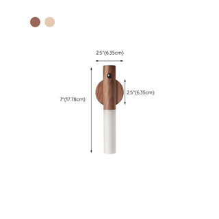 Simple Cylinder Wood and Acrylic LED Wall Sconce Zawala #size
