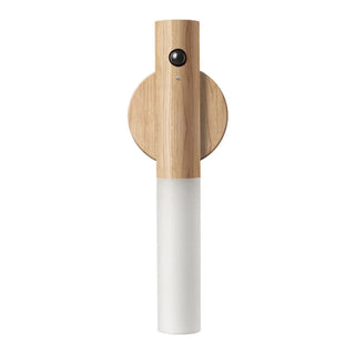 Simple Cylinder Wood and Acrylic LED Wall Sconce Zawala Image - 4