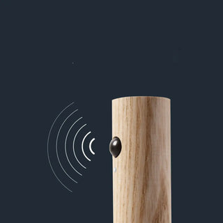 Simple Cylinder Wood and Acrylic LED Wall Sconce Zawala Image - 8