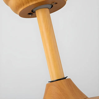 ZOWALA - Modern Natural Wood 3-Blade LED Ceiling Fan Image - 11