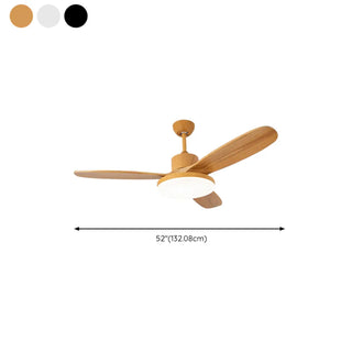 ZOWALA - Modern Natural Wood 3-Blade LED Ceiling Fan Image - 16