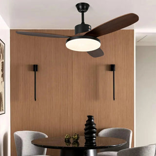 ZOWALA - Modern Natural Wood 3-Blade LED Ceiling Fan Image - 3