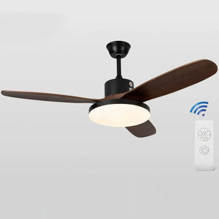 ZOWALA - Modern Natural Wood 3-Blade LED Ceiling Fan Image - 8