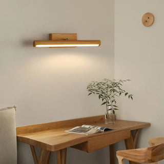 ZOWALA - Modern Natural Wood Cylinder Vanity Light Fixtures Image - 2