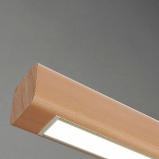 Modern Solid Wood Rectangular LED Vanity Light Zawala Image - 14