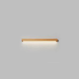 Modern Solid Wood Rectangular LED Vanity Light Zawala Image - 5