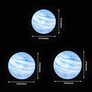 ZOWALA - Modern Globe Glass Table Lamp Night Decor #size