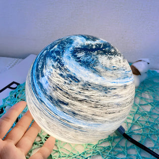 ZOWALA - Modern Globe Glass Table Lamp Night Decor Image - 5