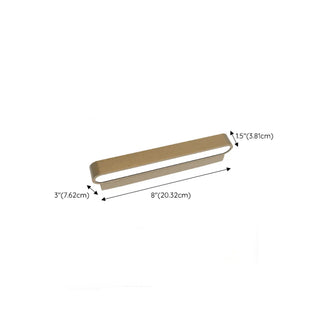 ZOWALA - Modern Rectangular Gold Bathroom Vanity LED Light #size