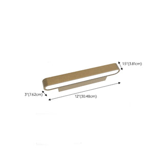 ZOWALA - Modern Rectangular Gold Bathroom Vanity LED Light Image - 14