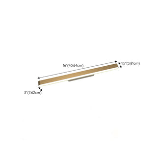 ZOWALA - Modern Rectangular Gold Bathroom Vanity LED Light Image - 15