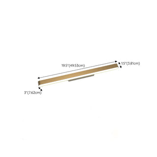 ZOWALA - Modern Rectangular Gold Bathroom Vanity LED Light Image - 16