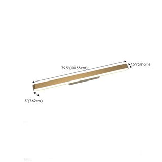ZOWALA - Modern Rectangular Gold Bathroom Vanity LED Light Image - 19