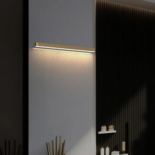 ZOWALA - Modern Rectangular Gold Bathroom Vanity LED Light Image - 2