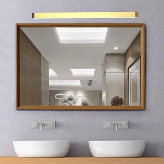 ZOWALA - Modern Rectangular Gold Bathroom Vanity LED Light Image - 3