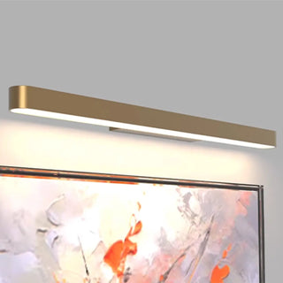 ZOWALA - Modern Rectangular Gold Bathroom Vanity LED Light Image - 9