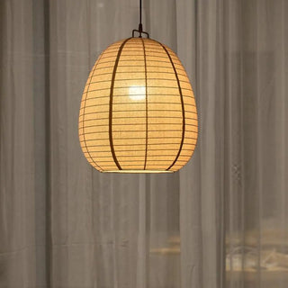 ZOWALA - Japanese Restaurant Beige Woven Lantern Pendant Light Image - 10
