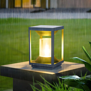 Simple Square Geometric Outdoor Pathway Table Lamp Zawala Image - 12