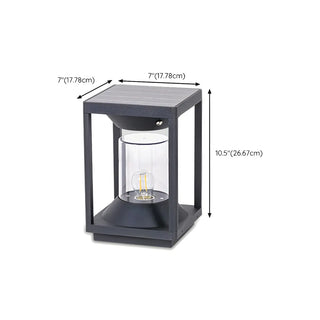 Simple Square Geometric Outdoor Pathway Table Lamp Zawala #size