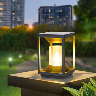 Simple Square Geometric Outdoor Pathway Table Lamp Zawala Image - 5