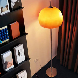 Orange Dome Metal Standing Modern LED Floor Lamp Zawala Image - 1