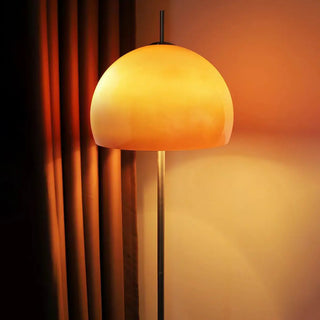 Orange Dome Metal Standing Modern LED Floor Lamp Zawala Image - 2