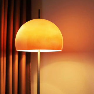 Orange Dome Metal Standing Modern LED Floor Lamp Zawala Image - 3