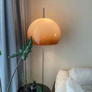 Orange Dome Metal Standing Modern LED Floor Lamp Zawala Image - 4