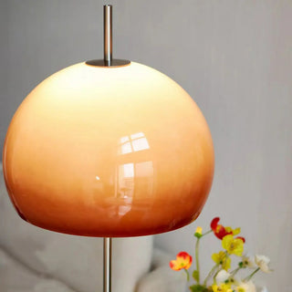Orange Dome Metal Standing Modern LED Floor Lamp Zawala Image - 6