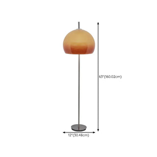 Orange Dome Metal Standing Modern LED Floor Lamp Zawala #size