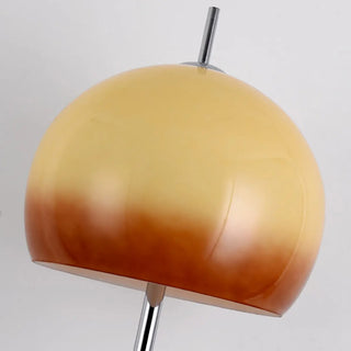 Retro Amber Dome Chrome Stand Metal Floor Lamp Zawala Image - 7