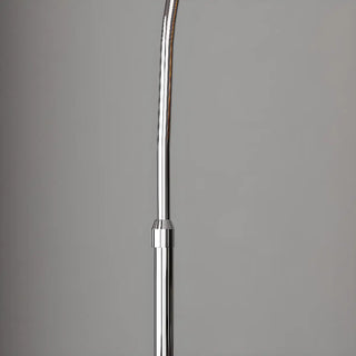 Sleek Adjustable Amber Glass Globe Arched Floor Lamp Zawala Image - 7